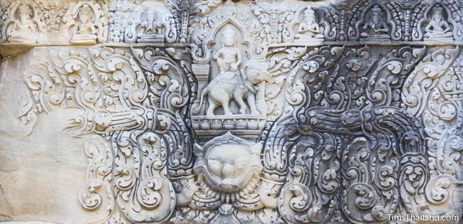 East lintel at Ban Phluang Khmer ruin in Thailand.