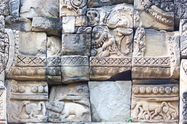 South pediment at Ban Phluang Khmer ruin in Thailand.