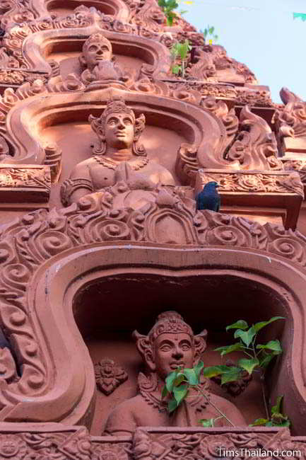 Detail of town of Khon Kaen's Khmer-style Mahesak Shrine