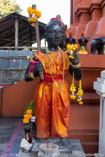 Guman Thong (child spirit) statue at Khon Kaen's Khmer-style Mahesak Shrine