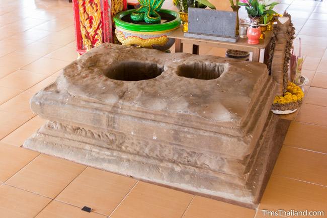 sandstone pedestal of Ku Bueng Jiew Khmer ruin