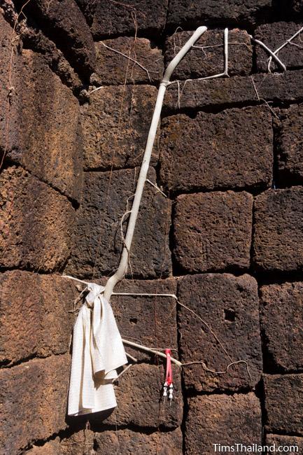 tree growing on wall of central sanctuary of Ku Phanna Khmer ruin