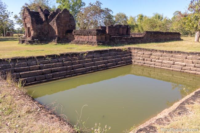 sacred pond at Ku Phanna Khmer ruin