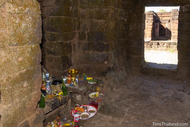 shrine inside east gopura of Ku Phanna Khmer ruin