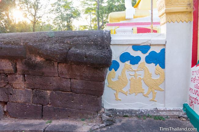 laterite enclosure joining modern gateway of Ku Sunthararam Khmer Ruin