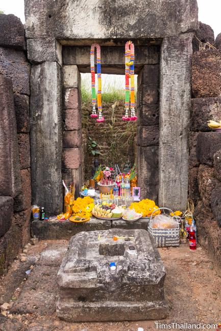 shrine inside sanctuary of Ku Kaew Khmer ruin Khon Kaen