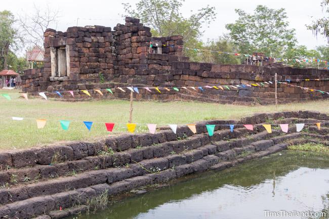 gopura and pond of Ku Kaew Khmer ruin Khon Kaen