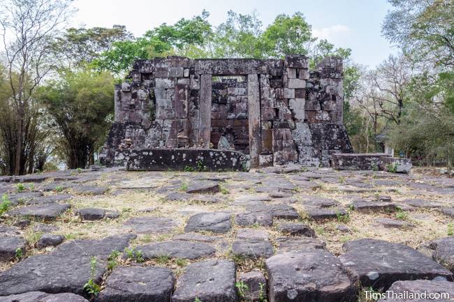 platform in front of Phra That Phu Phek Khmer ruin