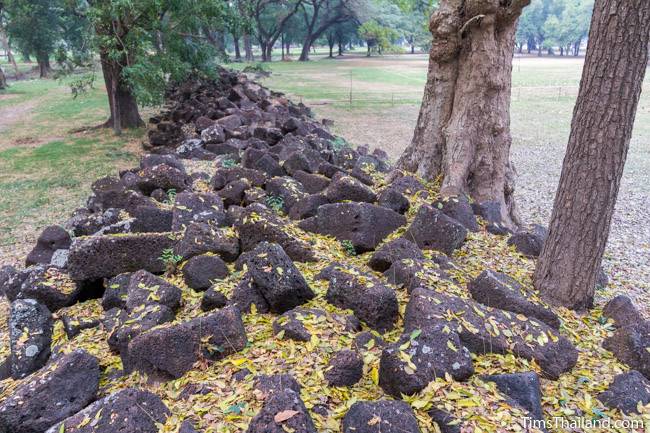 San Ta Pha Daeng Khmer ruin laterite blocks