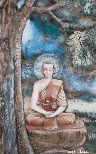 picture of Buddha meditating on Wat Pho Nontan meditation hall