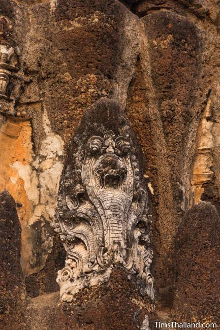 stucco naga at Wat Phra Phai Luang Khmer ruin