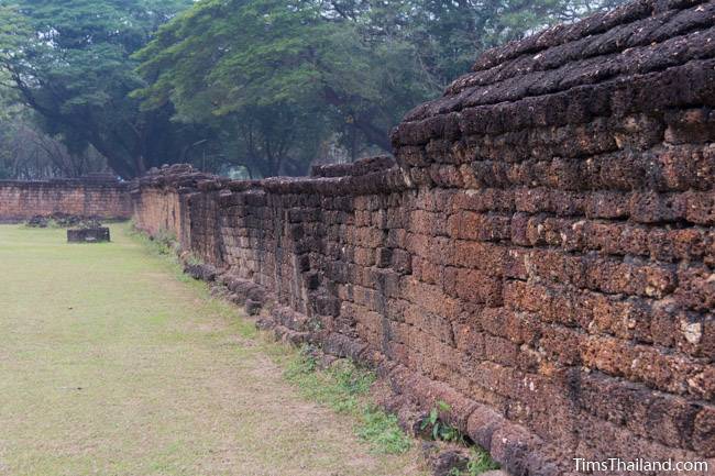 laterite enclosure around Wat Si Sawai Khmer ruin