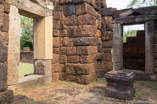 pedestal inside gopura of Prang Ku Ban Nong Faek Khmer ruin