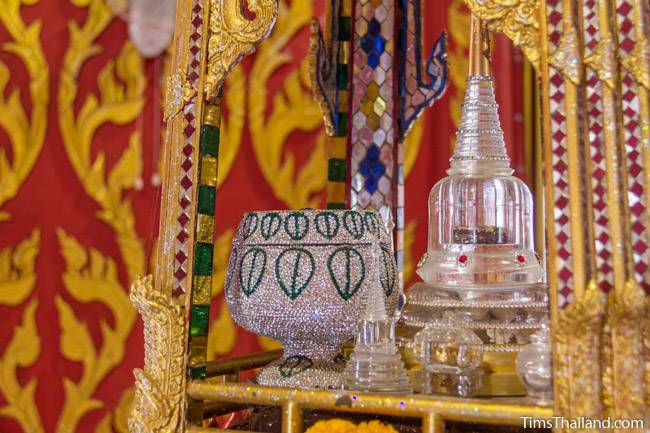 Buddha relics in the stupa at Wat That