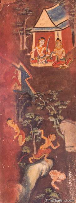 mural painting of scenes from the Culla-Paduma Jataka in ubosot of Wat Thung Si Muang