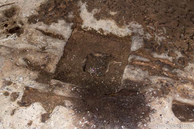 ground carving in north Kao Kuha Cave