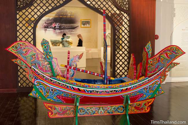 model of traditional boat in Narathiwat City Museum