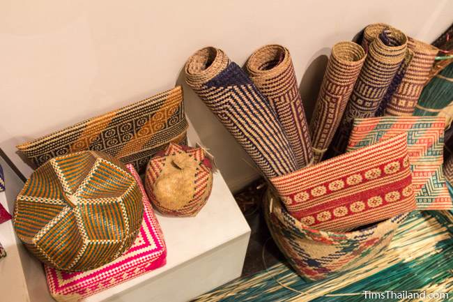 woven handicrafts in Narathiwat City Museum