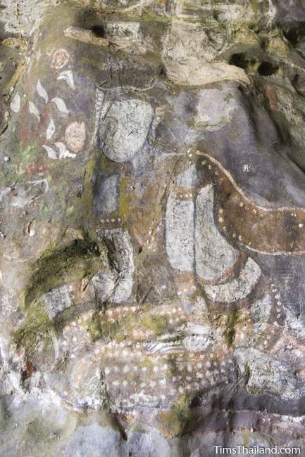 painting of woman at Tham Sam cave