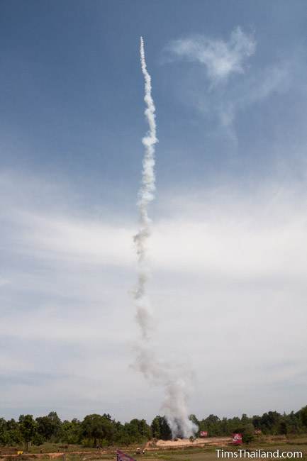 smoke trail from rocket festival rocket launch