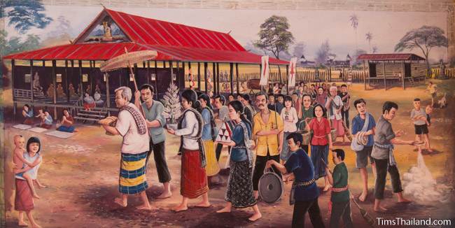 mural of Boon Kathin tradition