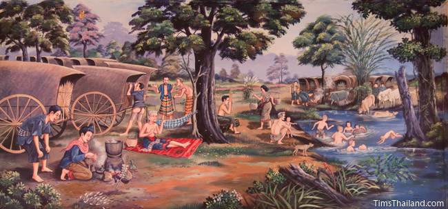 mural of caravan camp