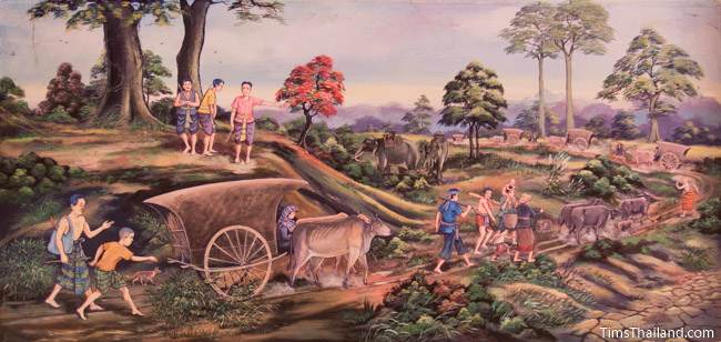 mural of caravan maha sarakham