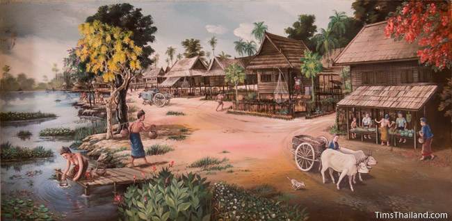 mural of Ban Nontan village