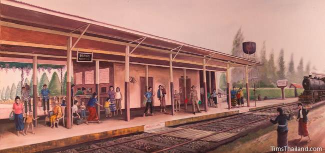 mural of Khon Kaen train station