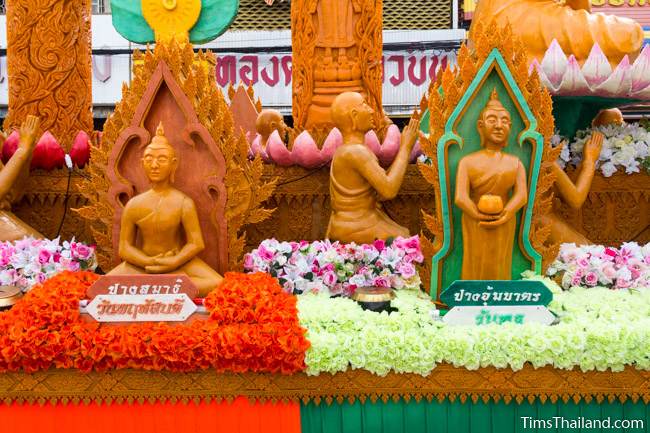 two Buddhas on Khao Phansa candle parade float