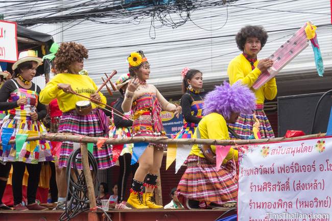 band playing music in Khao Phansa candle parade