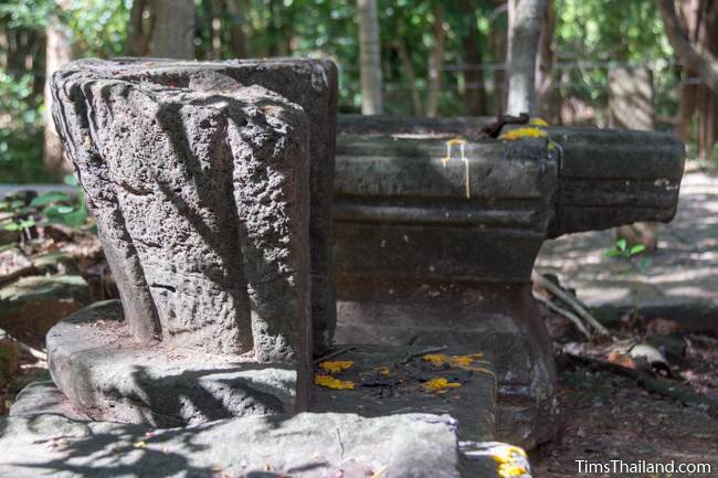 yoni and lotus bud top at Ku Kaew Chaiyaram Khmer ruin