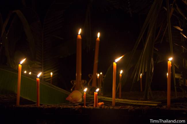 candles during Ok Phansa