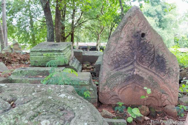 piece of pediment at Prang Ban Prang Khmer ruin