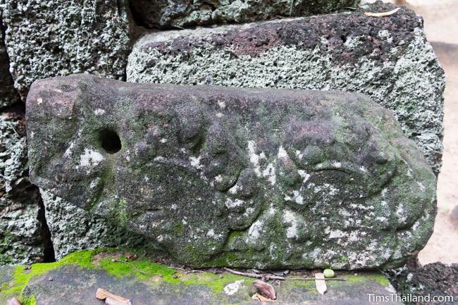 part of lintel in shrine at Prang Sra Pleng Khmer ruin