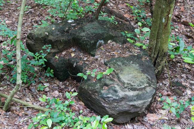 sandstone statue base at Prasat Nong Phak Rai Khmer ruin