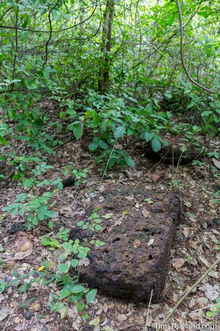 laterite block at Prasat Nong Phak Rai Khmer ruin