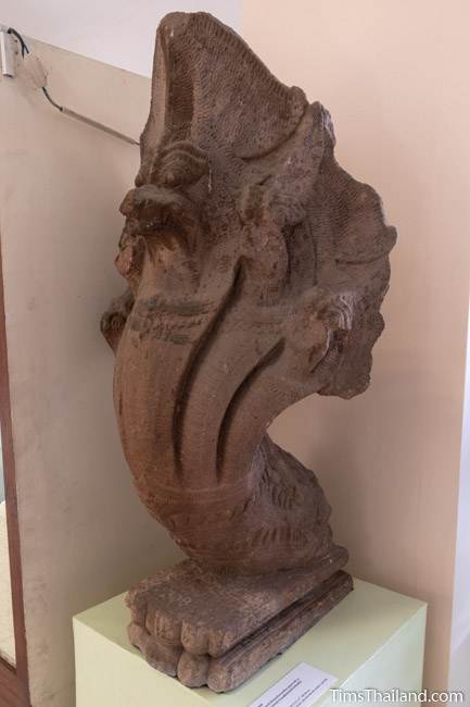 naga head statue from Phanom Rung Khmer ruin at Maha Viravong National Museum