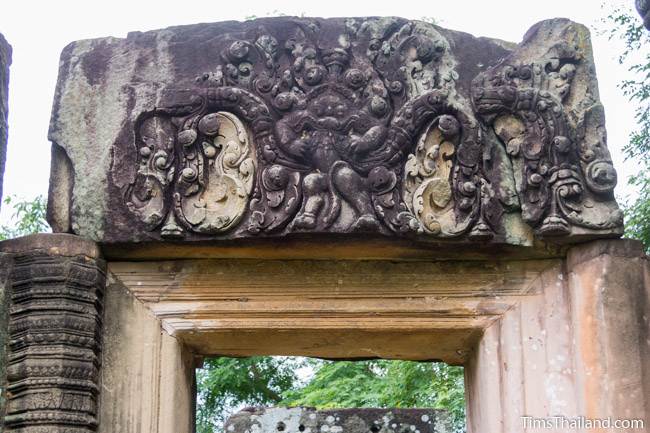 lintel of kala eating singha at Prang Phakho Khmer ruin