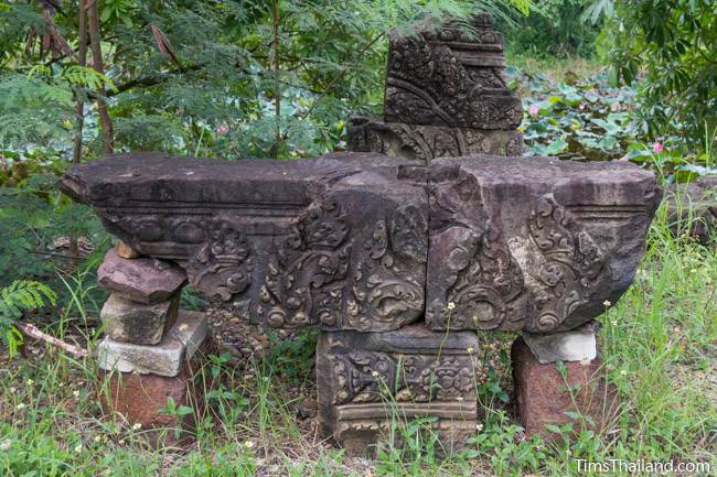 part of a pediment at Prang Phakho Khmer ruin