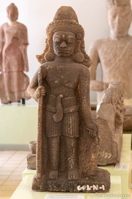 yaksha statue from Prasat Hin Nong Ku Khmer ruin at Maha Viravong National Museum