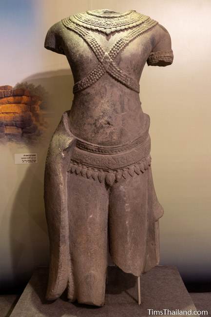 headless and limbless deity stone carved statue