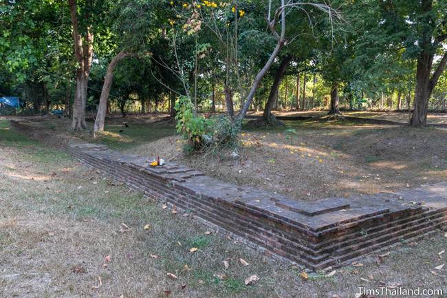 brick foundation at Muang Boran Dong Lakhon