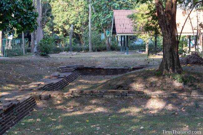 brick foundation at Muang Boran Dong Lakhon