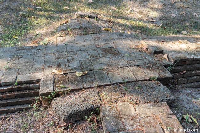 brick foundation at Muang Boran Dong Lakhon