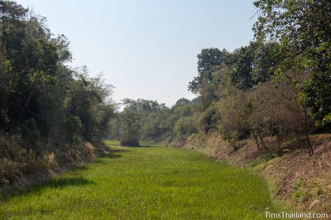 moat at Muang Boran Dong Lakhon