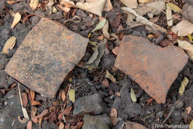 two pottery shards