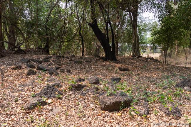 scattered laterite blocks