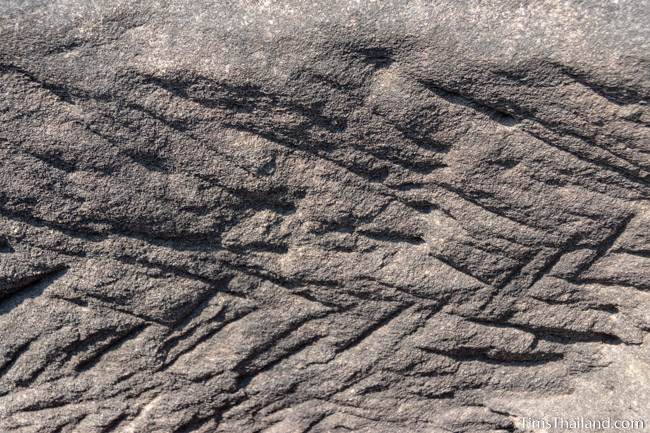 chisel marks in sandstone