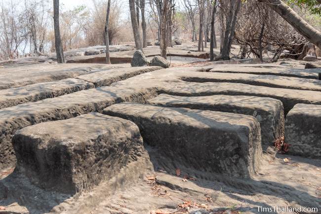 sandstone blocks not yet removed